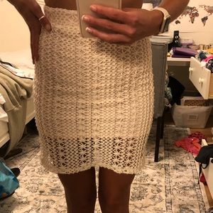 Free People crotchet pencil skirt